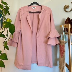 Pink jacket with bell sleeves